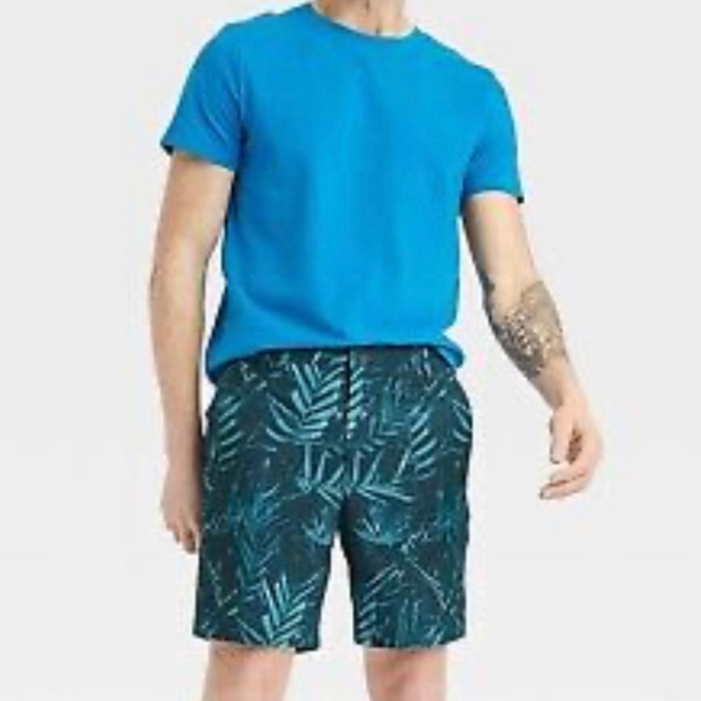 All In Motion Tropical Print UPF 50+ Hybrid Shorts